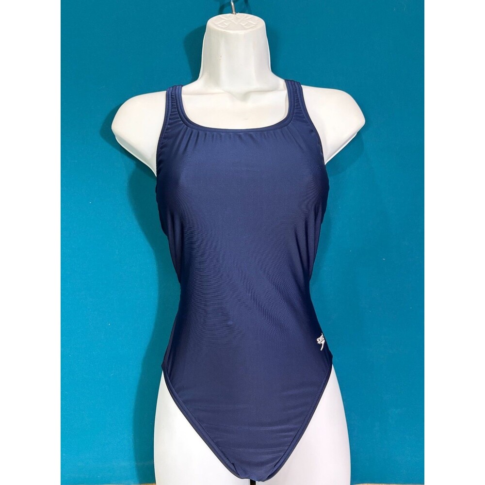 Speedo Pro LT One-Piece Swimsuit Navy Athletic Training Women's 10